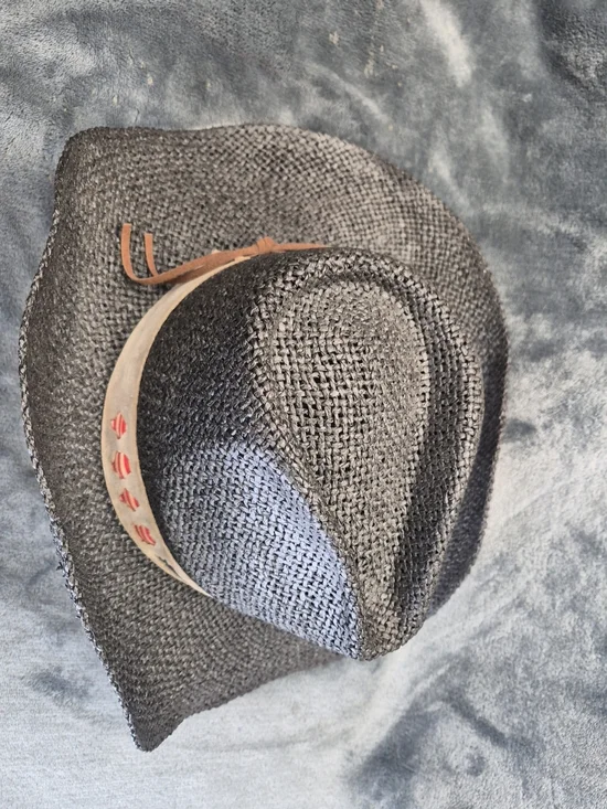 WESTERN COWBOY Charcoal Color Resemblance American Flag With Button Brass Tone - Picture 9 of 14